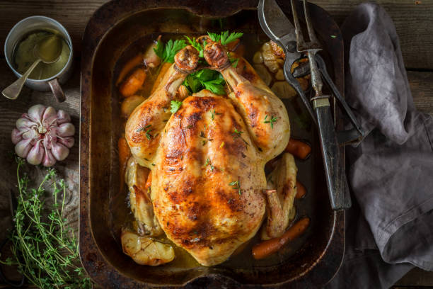 istock Tasty grilled chicken with thyme and garlic 862491828