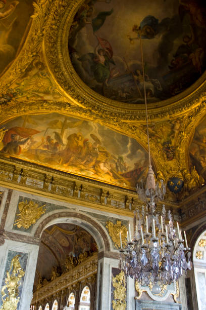 versailles palace, palace of versailles, paris, france - palace entrance hall indoors floor imagens e fotografias de stock