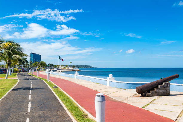 Old canon in Campeche Malecon