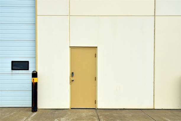 istock Brown Industrial Steel Door 862535366