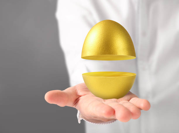 istock Hand Holding of golden eggs 862537614