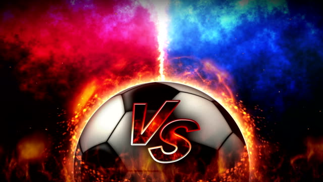 Sports Fight Backgrounds, Soccer Ball, Loop Animation,