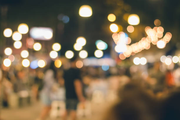 istock Bokeh from lighting on night walking street 862541538