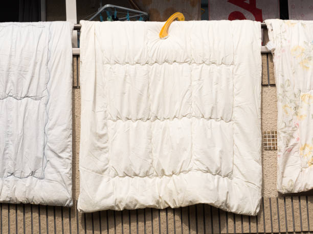 Veranda dried Japanese bedding
