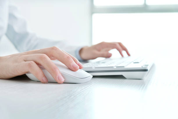 istock Businesswoman hand on computer keyboard 862549700