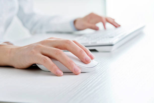 istock Businesswoman hand on computer keyboard 862549762