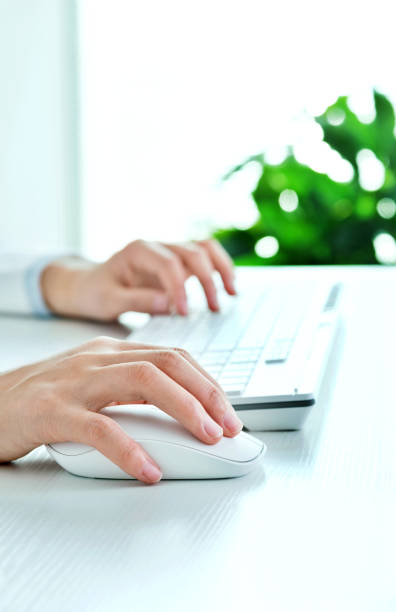 istock Businesswoman hand on computer keyboard 862549772