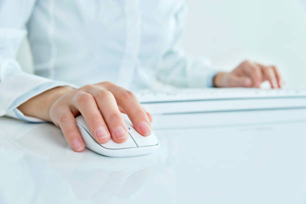 istock Businesswoman hand on computer keyboard 862549780