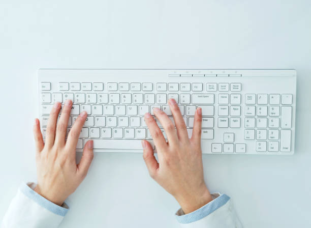 istock Businesswoman hands typing on the keyboard 862552022