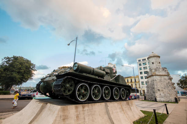 A tank placed at the entrance of the Museo de la Revolucion in Old Havana.