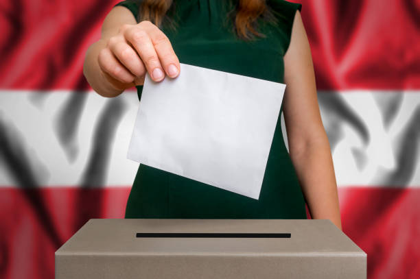 Election in Austria - voting at the ballot box