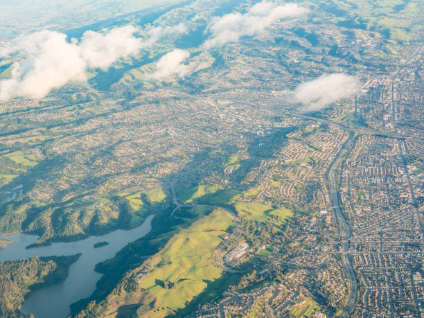 Suburb neighborhoods by air