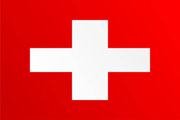 istock Flag of Switzerland with transition color 862574164