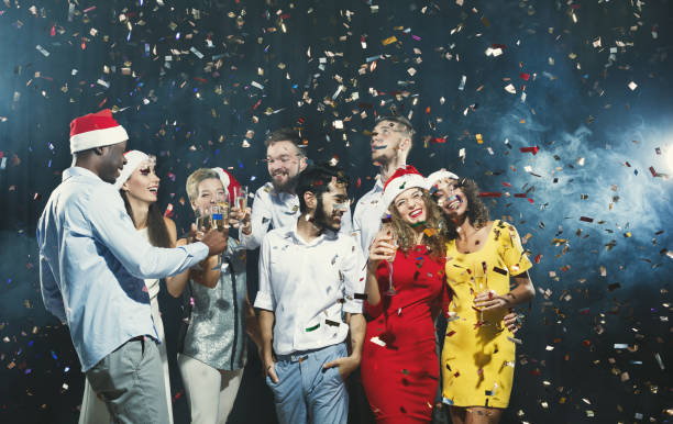 istock Office new year party. Young people having fun 862575314