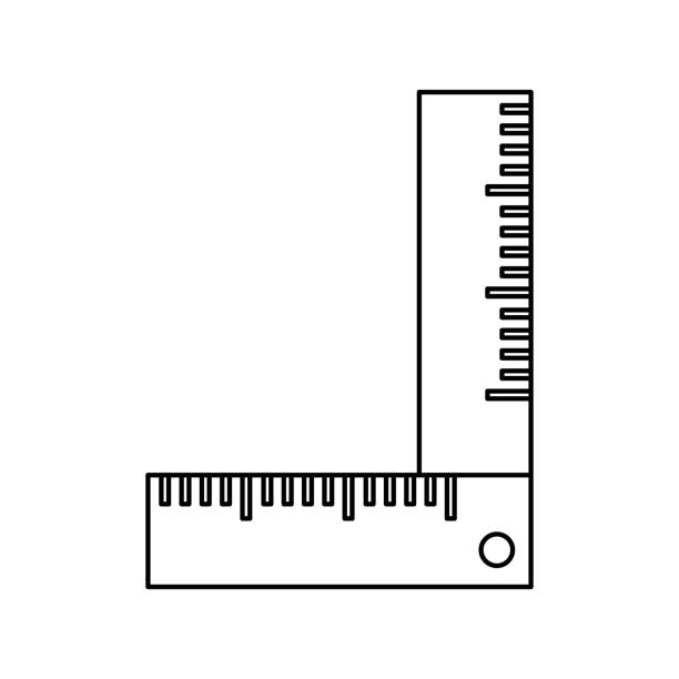 Uncolored Ruler 100+ Angle Iron Ruler With Scale Stock Photos, Pictures & Royalty-Free ...