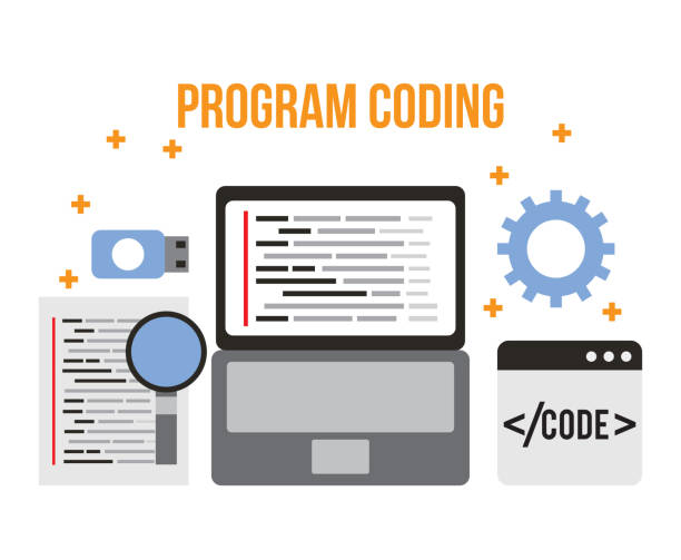 program coding wed software development languages process program coding wed software development languages process vector illustration java colombia stock illustrations