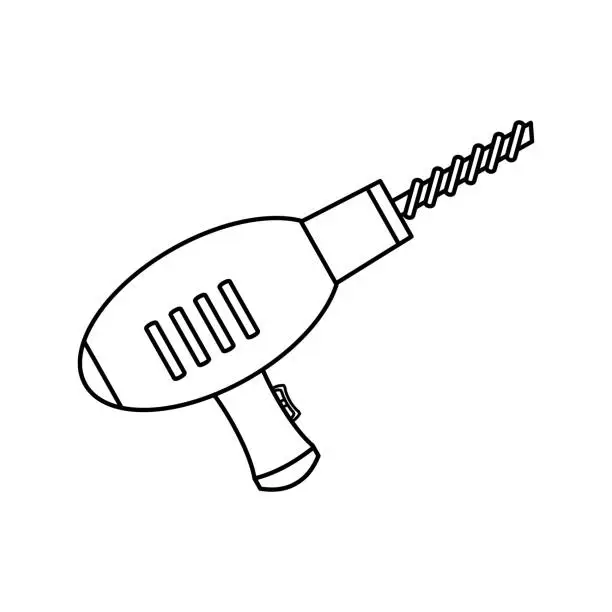 Vector illustration of drill vector illustration