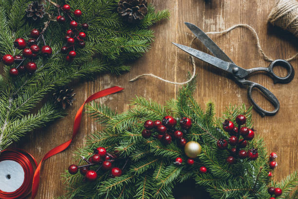 istock Christmas wreath with fir 862588724
