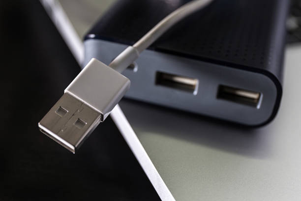 istock flash cards and thumb drive or stick Virtual memory storage with cable into slot  laptop computer 862596478