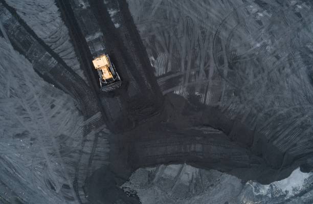 istock Aerial view of coal mine in Silesia 862597462