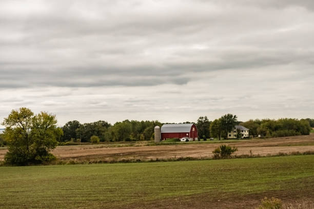istock Wisconsin countryside with quilt barn 862600690