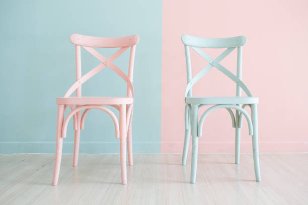 istock Vintage wooden chair Painted Two Tone 862612400