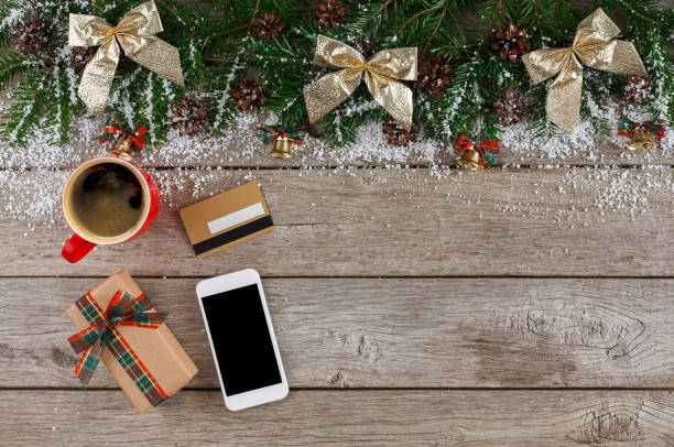 istock Smartphone, christmas gift and credit card 862612746