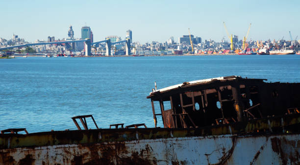 istock Contrast views of Montevideo port 862620008
