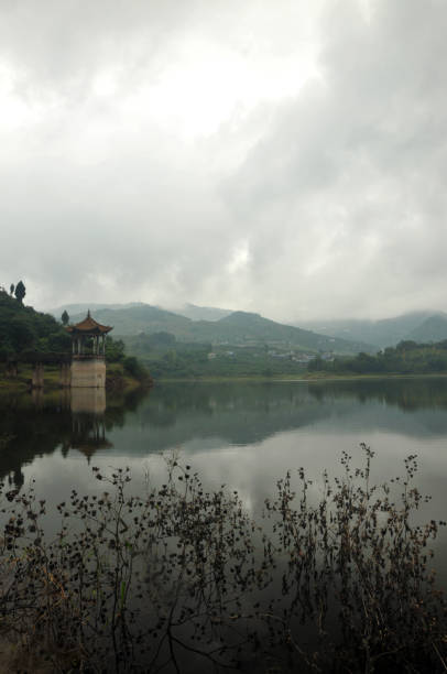 istock Pavilion in beautiful lake 862629554