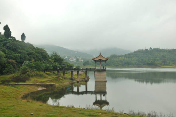 Pavilion in beautiful lake
