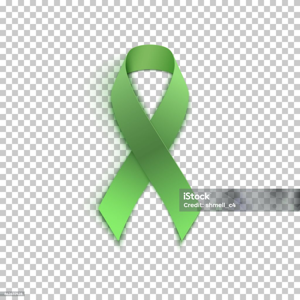 Green ribbon on transparent background. Green ribbon on transparent background. Vector illustration. Green Color stock vector