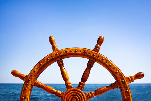 istock Old Vintage Wooden Helm Wheel 862633094