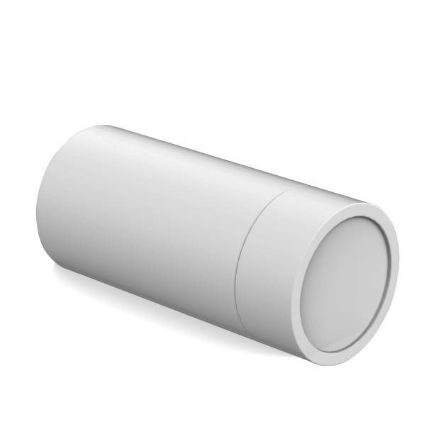 istock Blank White Cardboard Product Package, Round Container Box for mock up and template design. 3D Illustration 862637454
