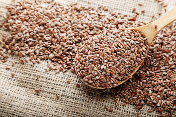 istock seeds of flax are scattered on the table 862642088