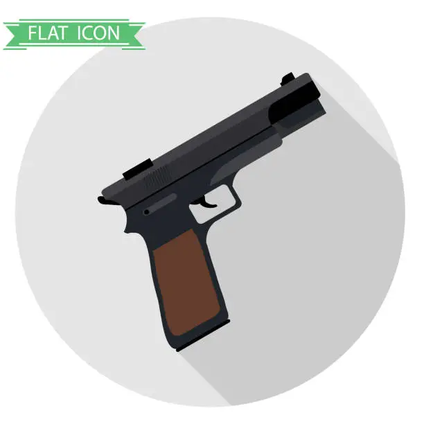 Vector illustration of Pistol icon