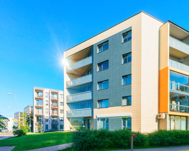 istock New residential buildings with rays of light 862649488