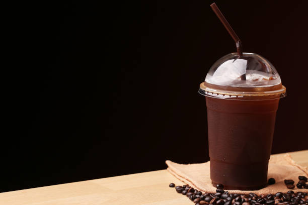 istock Ice americano , Black coffee and coffee beans 862650120