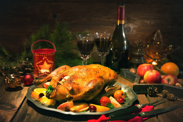 istock Roast Christmas duck with apples 862661062