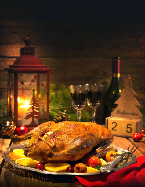 istock Roast Christmas duck with apples 862661072