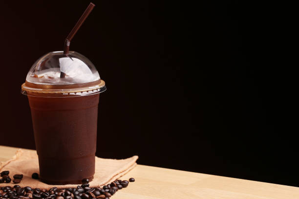 istock Ice americano , Black coffee and coffee beans 862664418