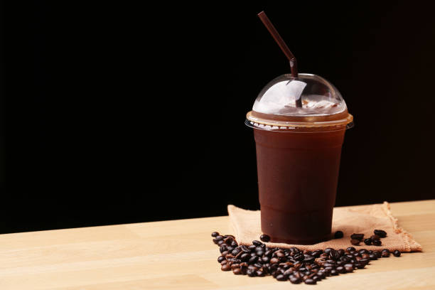 istock Ice americano , Black coffee and coffee beans 862664656