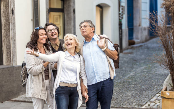 istock Mature Couples Looking Around Old Town 862664808