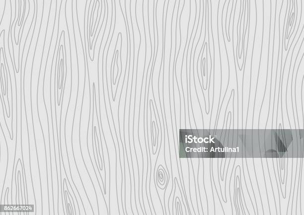 Wooden Light Grey Texture Vector Wood Background Stock Illustration - Download Image Now - Wood - Material, Textured, Tree