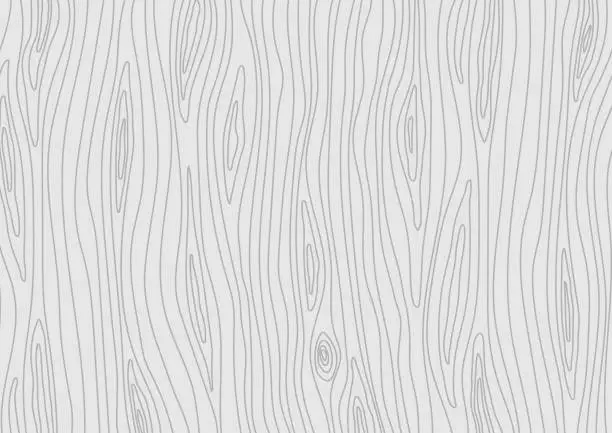 Vector illustration of Wooden light grey texture. Vector wood background