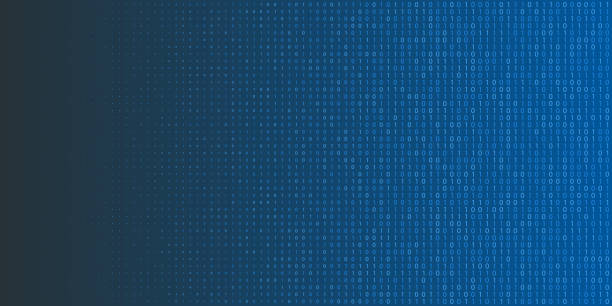 Binary code halftone background. Zero and one abstract symbols. Coding programming concept vector illustration Binary code halftone background. Zero and one abstract symbols. Coding programming concept vector illustration. zero errors stock illustrations