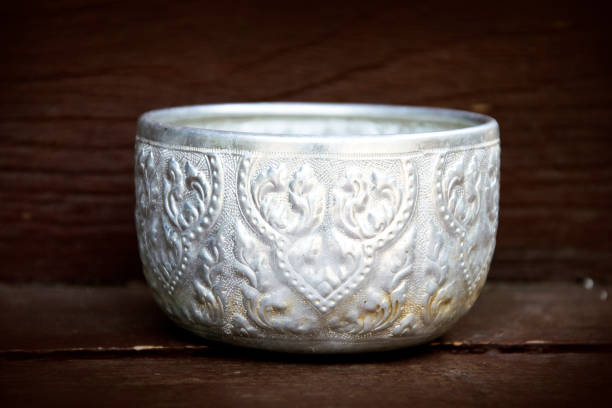 istock silver bowl handicrafts of Thailand. 862675010