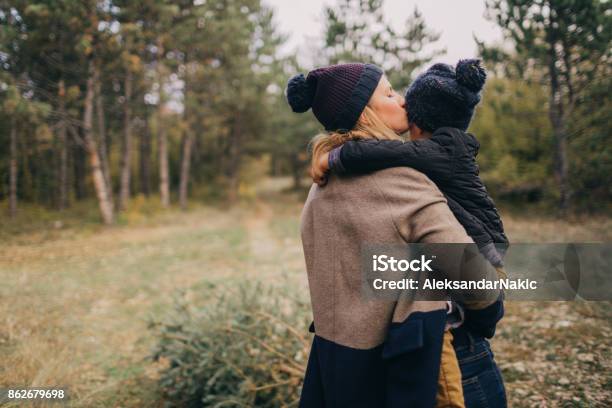 Getting Ready For Winter Holidays Stock Photo - Download Image Now - Winter, Family, Child