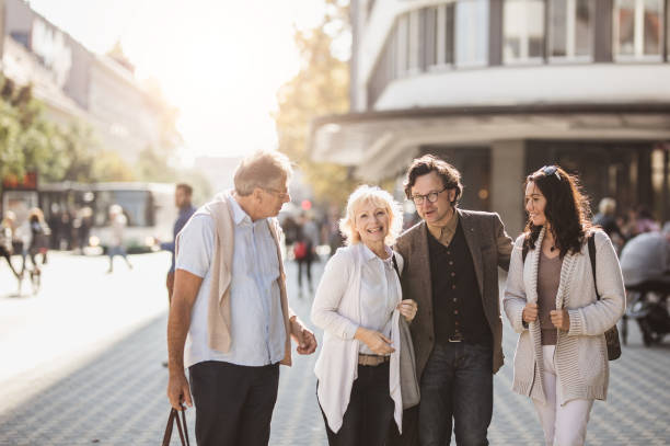 istock Mature Couples Walking Around Old Town 862684192