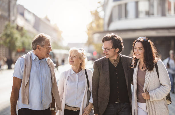 istock Mature Couples Walking Around Old Town 862684226