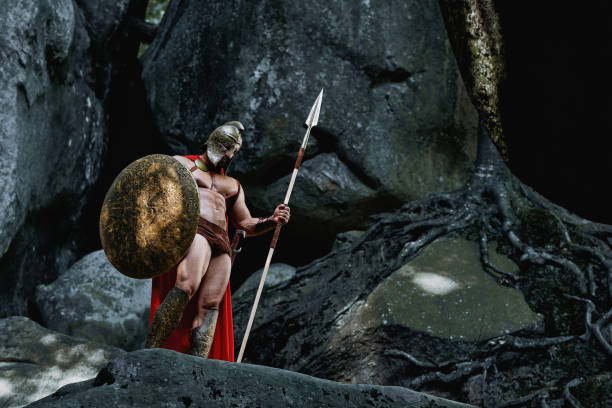 istock Spartan warrior in the woods 862687664